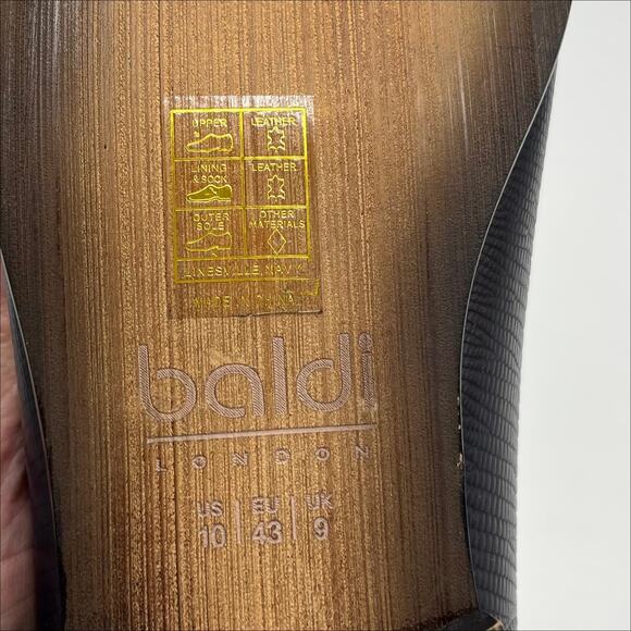 Baldi London Men's Linesville Dress Shoe in Navy Size 10 - Picture 7 of 7